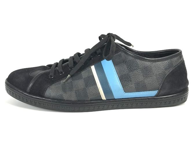 Sneakers Damier Graphite Louis Vuitton Nero Blu - vista 3