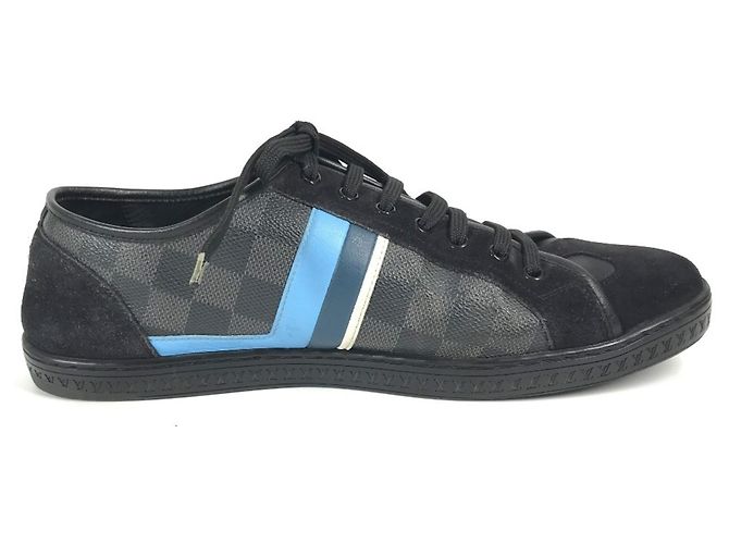 Sneakers Damier Graphite Louis Vuitton Nero Blu - vista 4