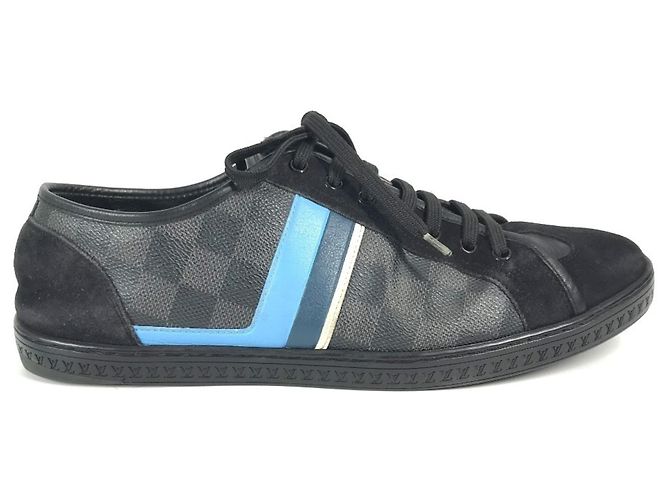 Sneakers Damier Graphite Louis Vuitton Nero Blu - vista 5