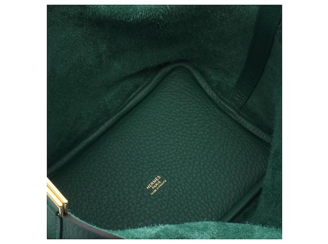 Hermès Picotin Lock 18 in Clemence verde - vista 3