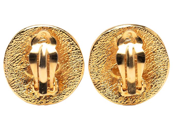 Orecchini a clip rotondi in oro placcato CC 31 Rue Cambon di Chanel D'oro - vista 2