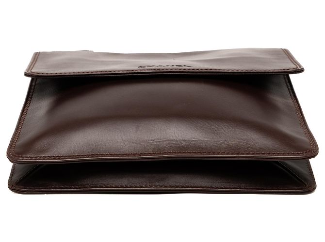 Chanel Rote Lammleder Umhängetasche Bordeaux - Ansicht 3