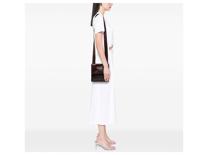 Chanel Rote Lammleder Umhängetasche Bordeaux - Ansicht 7