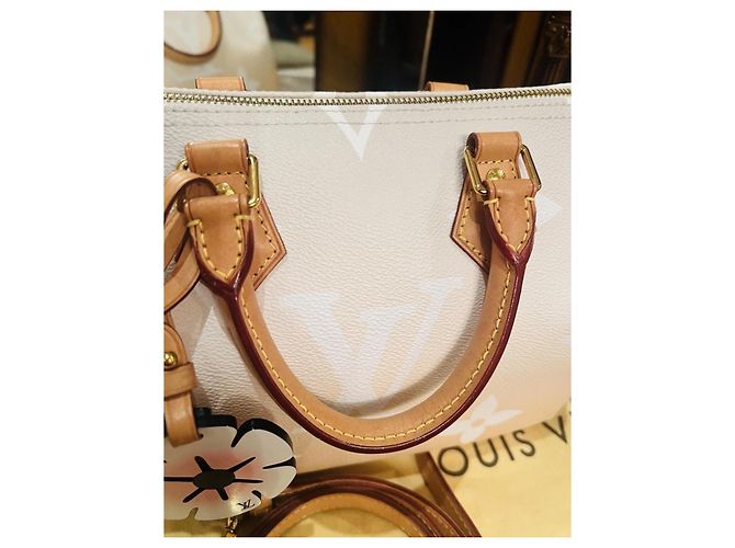 Louis Vuitton Speedy 25 Bandoulière Beige - vista 4