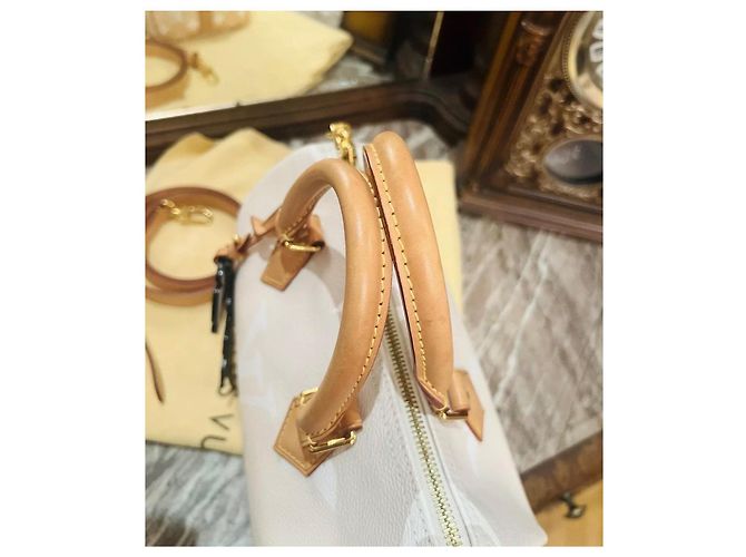 Louis Vuitton Speedy 25 Bandoulière Beige - vista 7