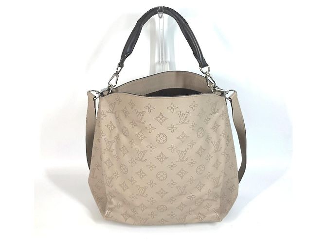 Borsa Tote Louis Vuitton Monogram Mahina Babylon PM Beige - vista 2