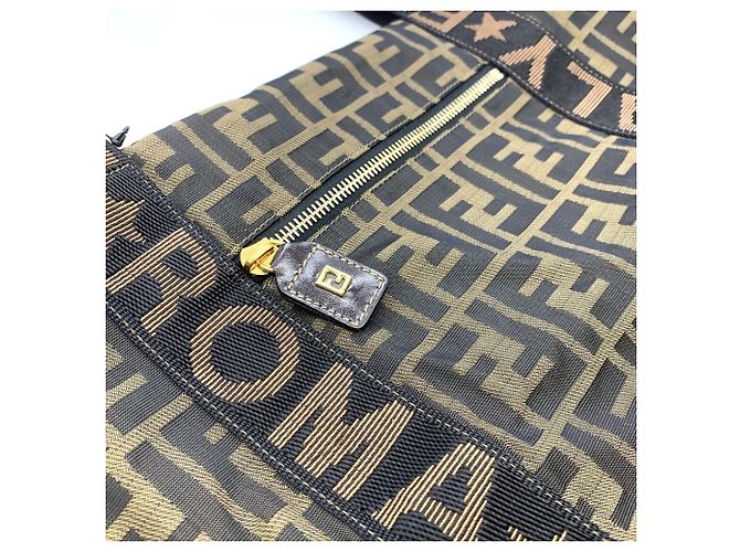 Borsa Boston Zucca Fendi Marrone - vista 2