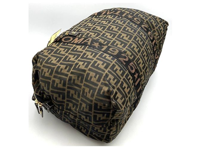 Borsa Boston Zucca Fendi Marrone - vista 5