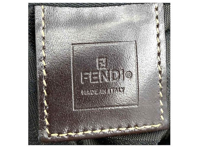 Borsa Boston Zucca Fendi Marrone - vista 9