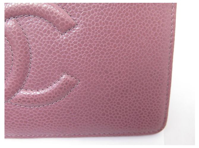 CHANEL CC LOGO KAURIERLEDER GELDBÖRSE ROSA Pink - Ansicht 12