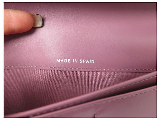 CHANEL CC LOGO KAURIERLEDER GELDBÖRSE ROSA Pink - Ansicht 8