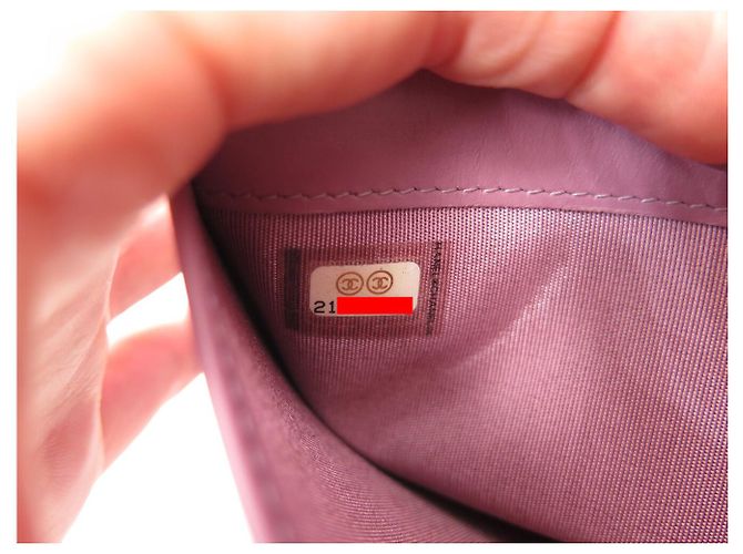 CHANEL CC LOGO KAURIERLEDER GELDBÖRSE ROSA Pink - Ansicht 9