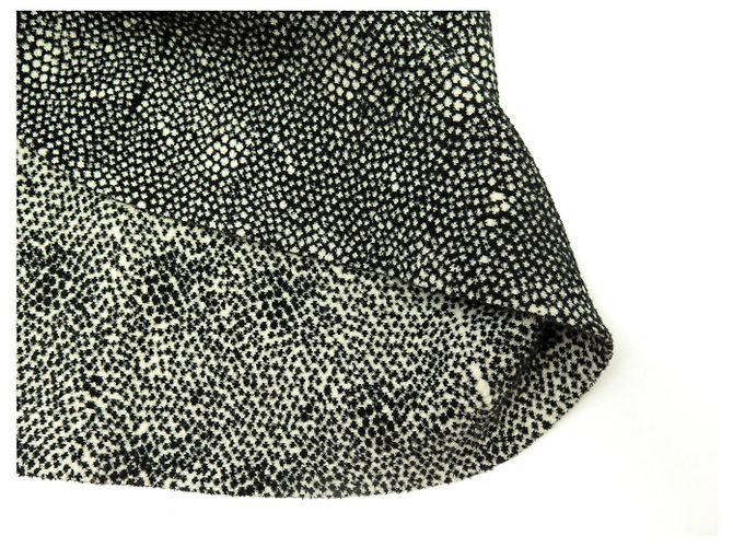 Alaïa Alaia Woll-Skaterkleid 38 Ecru mit schwarzen Punkten - Ansicht 7