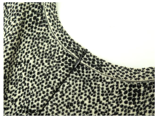 Alaïa Alaia Woll-Skaterkleid 38 Ecru mit schwarzen Punkten - Ansicht 8