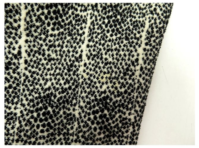 Alaïa Alaia Woll-Skaterkleid 38 Ecru mit schwarzen Punkten - Ansicht 9