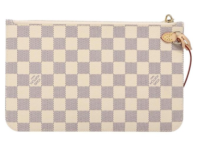 Pochette Damier MM Neverfull di Louis Vuitton Bianco - vista 2