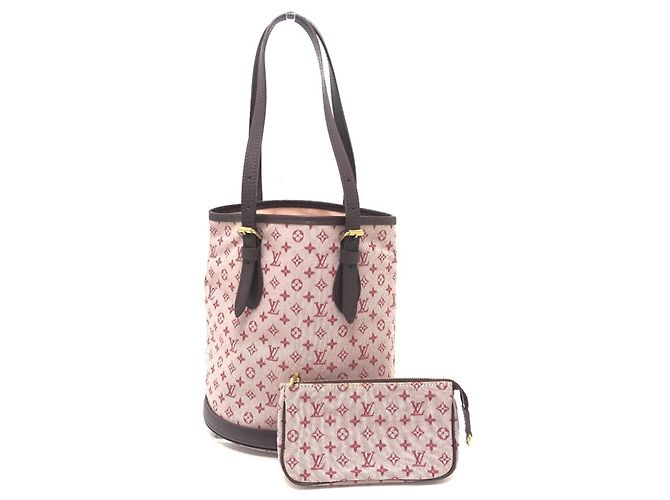 Borsa Mini Bucket PM Monogram Louis Vuitton con pochette Rosa Rosso Monogramma - vista 2