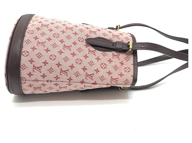 Borsa Mini Bucket PM Monogram Louis Vuitton con pochette Rosa Rosso Monogramma - vista 4
