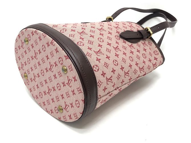 Borsa Mini Bucket PM Monogram Louis Vuitton con pochette Rosa Rosso Monogramma - vista 5