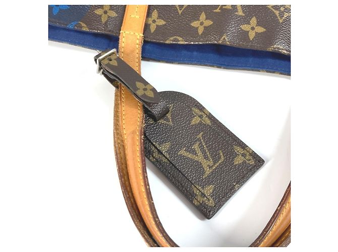 Louis Vuitton Monogram V-Line Cabas NS Tote Bag Braun Blau Monogramm - Ansicht 10