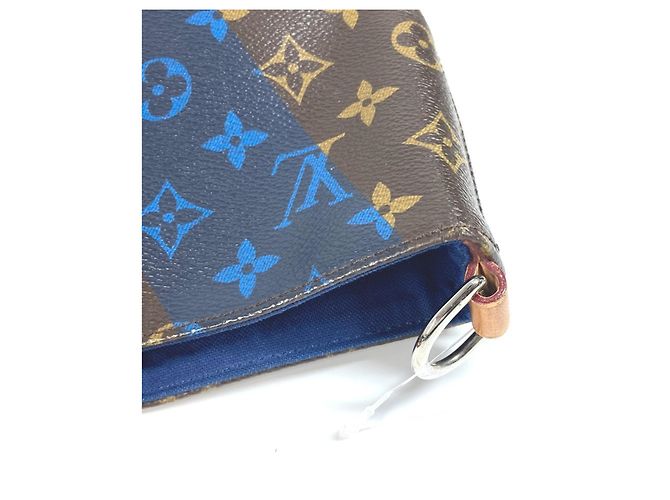 Louis Vuitton Monogram V-Line Cabas NS Tote Bag Braun Blau Monogramm - Ansicht 11