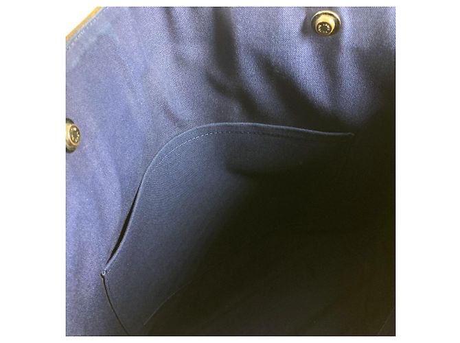 Louis Vuitton Monogram V-Line Cabas NS Tote Bag Braun Blau Monogramm - Ansicht 17