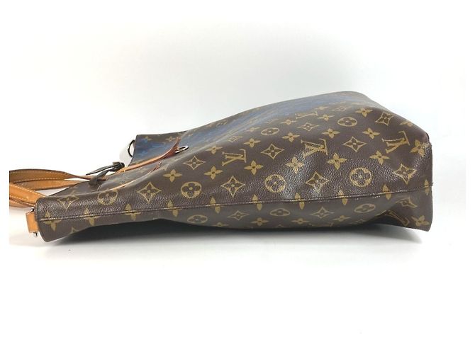 Louis Vuitton Monogram V-Line Cabas NS Tote Bag Braun Blau Monogramm - Ansicht 5
