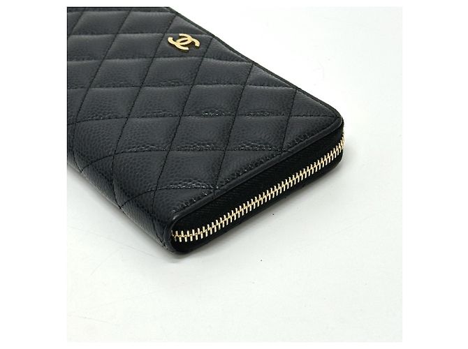 Chanel Coco Mark Matelassé Langbörse Schwarz - Ansicht 4