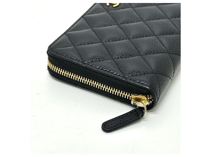 Chanel Coco Mark Matelassé Langbörse Schwarz - Ansicht 5