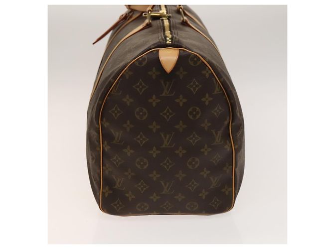 Borsa Keepall Louis Vuitton in tela Monogram 50 Marrone - vista 3
