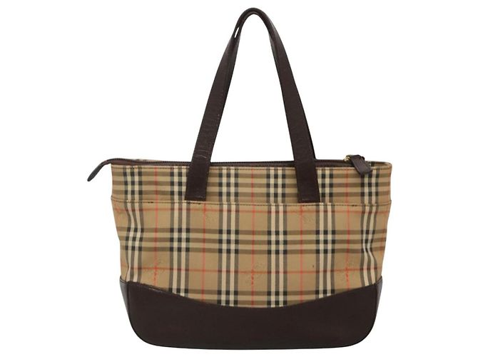 Burberry Nova Check Tote canvas check pattern Beige - view 2