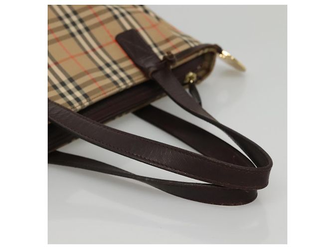 Burberry Nova Check Tote canvas check pattern Beige - view 7