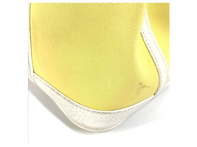 Borsa Tote TPM Garden Party di Hermès Bianco Giallo - vista 12