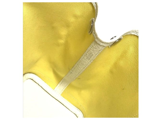 Borsa Tote TPM Garden Party di Hermès Bianco Giallo - vista 15