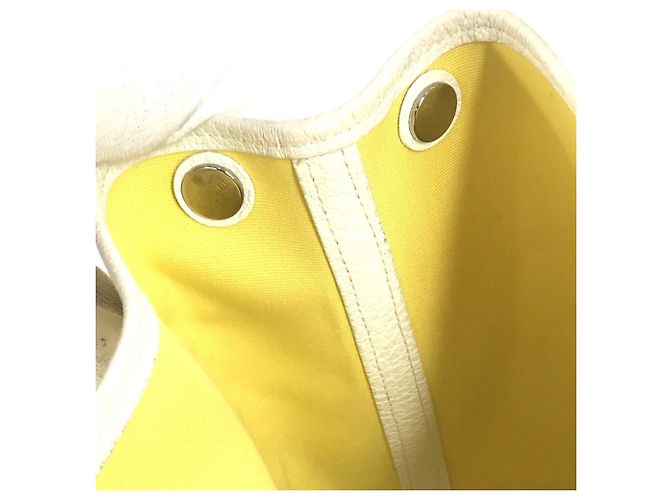 Borsa Tote TPM Garden Party di Hermès Bianco Giallo - vista 17