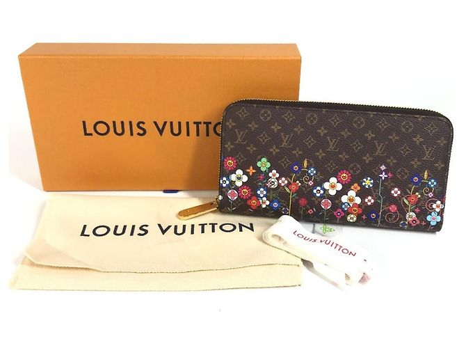 Cartera Zippy Monogram Takashi Murakami Louis Vuitton Castaño Multicolor Monograma - vista 13