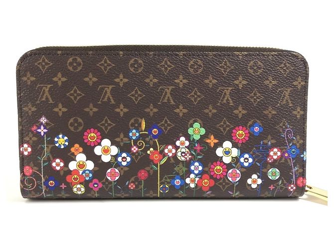 Cartera Zippy Monogram Takashi Murakami Louis Vuitton Castaño Multicolor Monograma - vista 2
