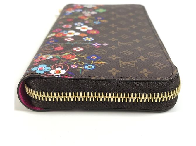 Cartera Zippy Monogram Takashi Murakami Louis Vuitton Castaño Multicolor Monograma - vista 4