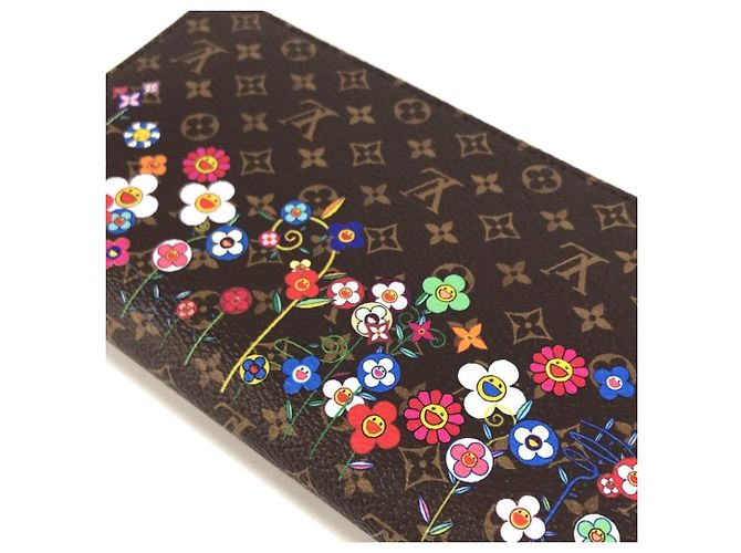 Cartera Zippy Monogram Takashi Murakami Louis Vuitton Castaño Multicolor Monograma - vista 7