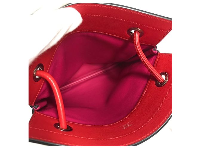 Hermès Bicolor Mini Pochette Aline Schultertasche Pink Rot - Ansicht 12