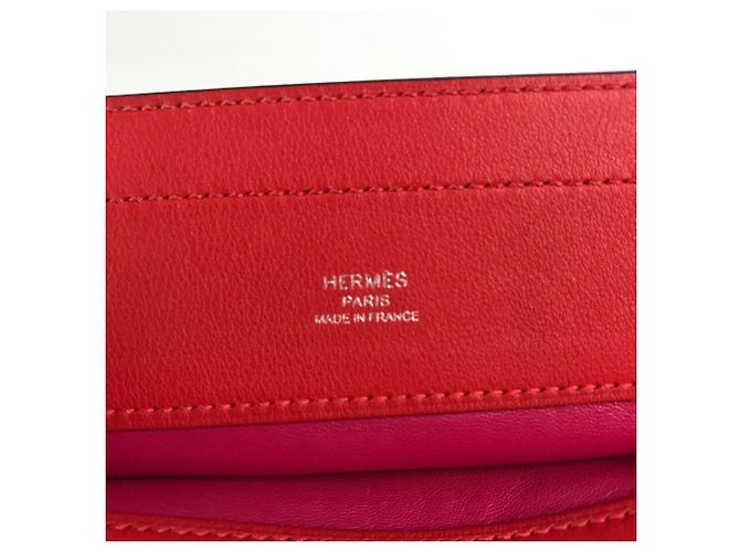 Hermès Bicolor Mini Pochette Aline Schultertasche Pink Rot - Ansicht 13