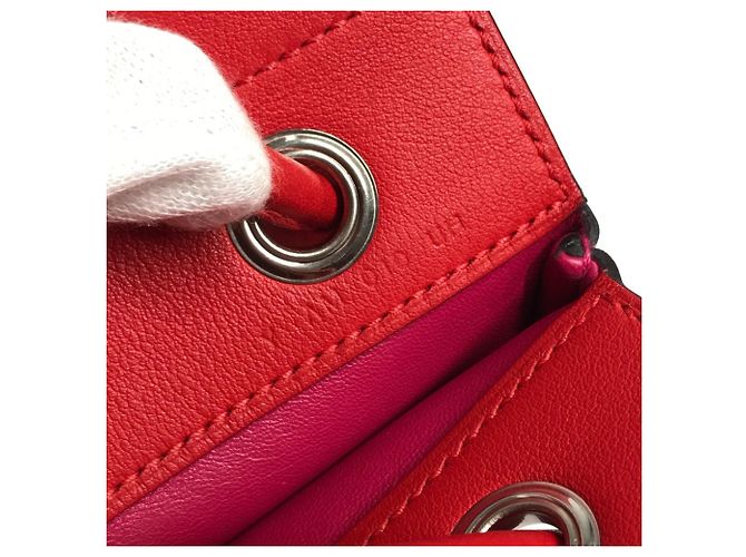 Hermès Bicolor Mini Pochette Aline Schultertasche Pink Rot - Ansicht 14