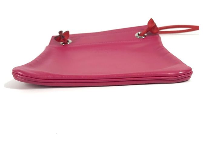 Hermès Bicolor Mini Pochette Aline Schultertasche Pink Rot - Ansicht 5