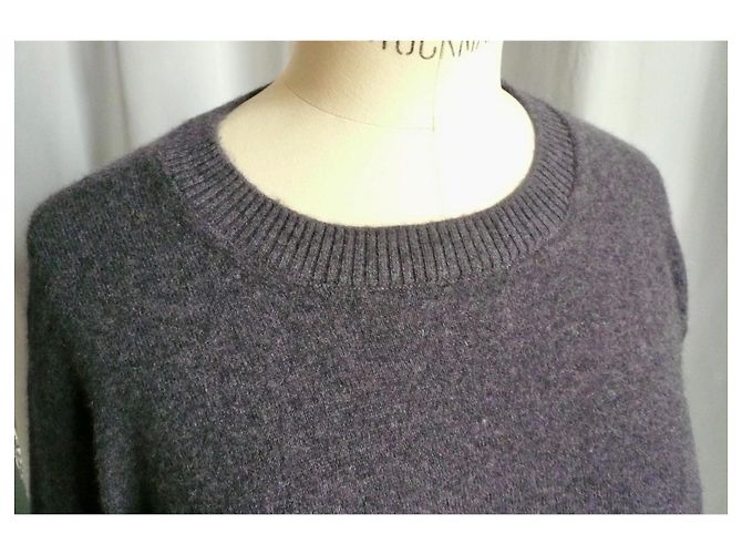 Autre Marque FALCONERI Rundhals-Pullover aus dunkelviolettem Kaschmir TM Neuzustand - Ansicht 5