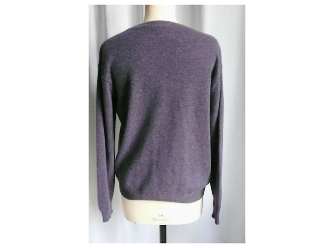 Autre Marque FALCONERI Rundhals-Pullover aus dunkelviolettem Kaschmir TM Neuzustand - Ansicht 6