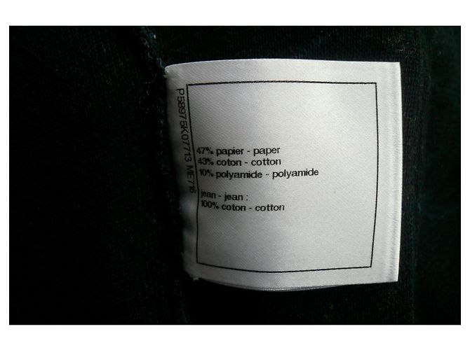 CHANEL Zip-Jacke Camelia Teddy Marine Größe 38 FR Marineblau - Ansicht 8