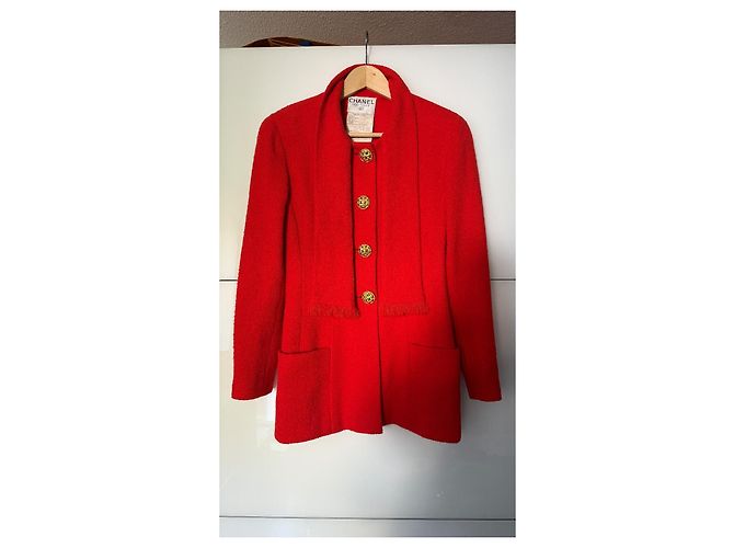 Chanel Tweedjacke rot - Ansicht 2