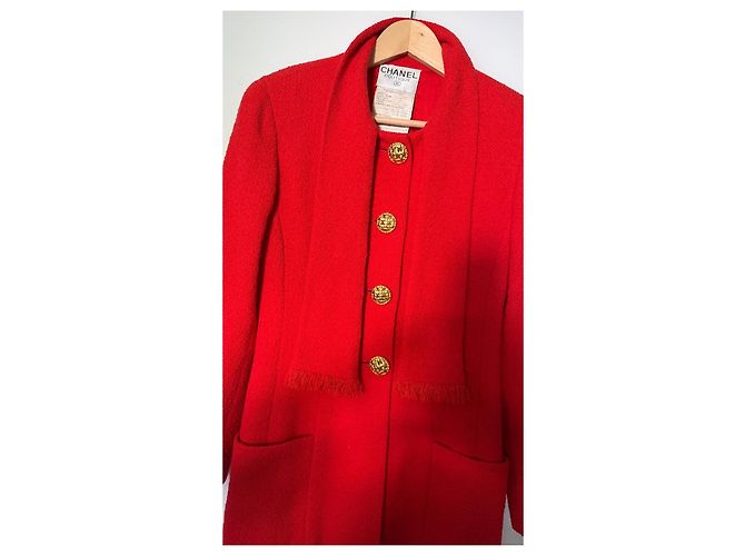 Chanel Tweedjacke rot - Ansicht 3