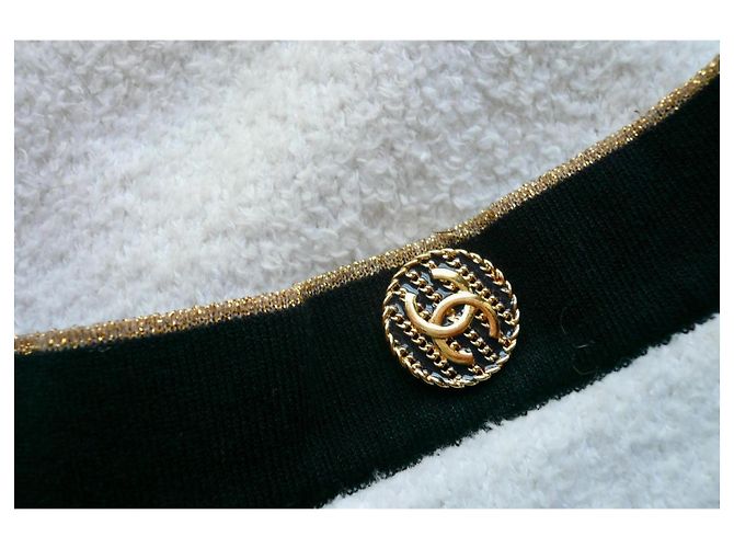CHANEL Pantalón de Algodón Toalla Blanco T36 - vista 10