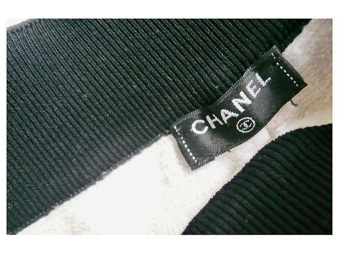 CHANEL Pantalón de Algodón Toalla Blanco T36 - vista 12